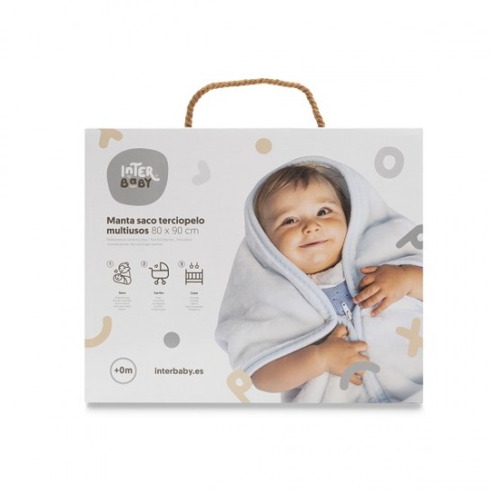 Interbaby Raschel Oso Nube Κουβέρτα Υπνόσακος Pink