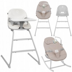 Lionelo Dalia Set Καρεκλάκι φαγητού & Relax 4 σε 1 Gray Stone
