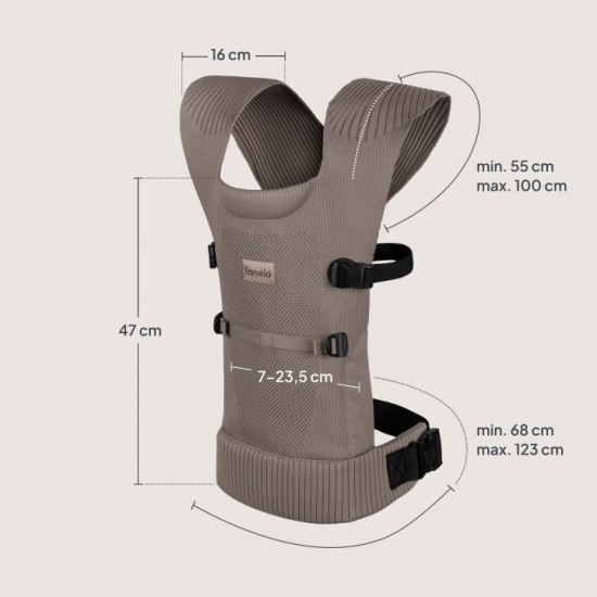 Lionelo Mabel Εργονομικός Μάρσιπος Έως 15Kg Beige Taupe