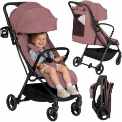 Lionelo Agia Auto Fold Καρότσι Ταξιδίου έως 22kg Pink Mauve