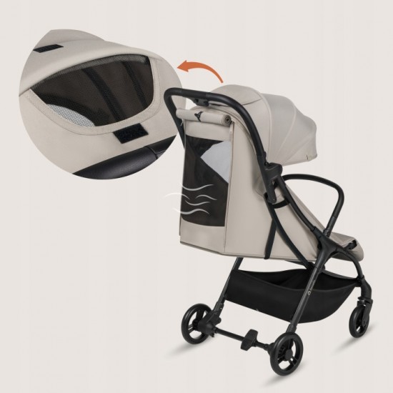 Lionelo Agia Auto Fold Καρότσι Ταξιδίου έως 22kg Beige Sand