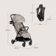 Lionelo Agia Auto Fold Καρότσι Ταξιδίου έως 22kg Beige Sand
