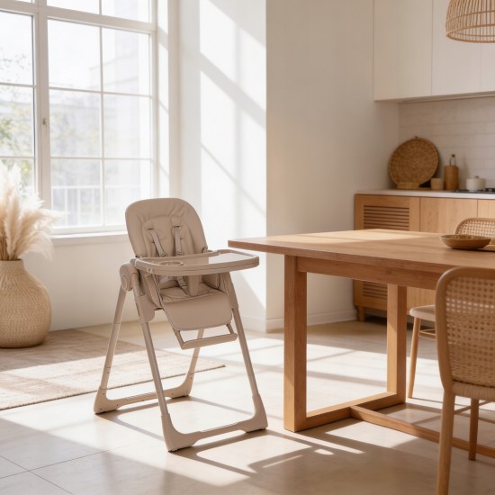 Lionelo Linn Plus Καρεκλάκι Φαγητού Beige Taupe