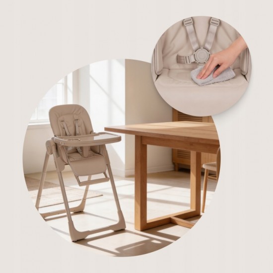 Lionelo Linn Plus Καρεκλάκι Φαγητού Beige Sand