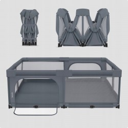 Lionelo Florence XL Easy Fold Πάρκο 180X200cm Gray Stone