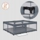 Lionelo Florence XL Easy Fold Πάρκο 180X200cm Gray Stone
