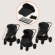 Lionelo Mika Plus Καρότσι Βρεφικό με Αναστροφή έως 22 kg Black Onyx