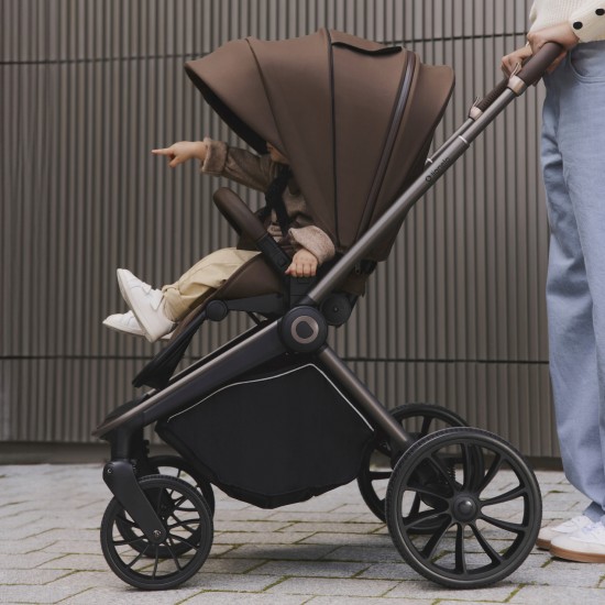 Lionelo Mika Plus Καρότσι Βρεφικό με Αναστροφή έως 22 kg Black Onyx