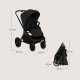 Lionelo Mika Plus Καρότσι Βρεφικό με Αναστροφή έως 22 kg Black Onyx