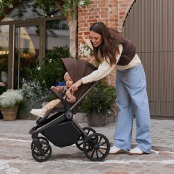 Lionelo Mika Plus Καρότσι Βρεφικό με Αναστροφή έως 22 kg Black Onyx