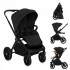 Lionelo Mika Plus Καρότσι Βρεφικό με Αναστροφή έως 22 kg Black Onyx