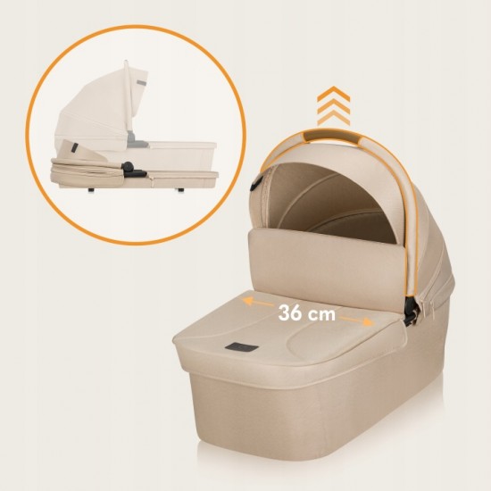 Lionelo Meril Καρότσι Βρεφικό έως 22kg 3 σε 1 Beige Sand