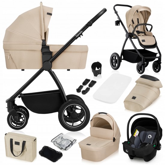 Lionelo Meril Καρότσι Βρεφικό έως 22kg 3 σε 1 Beige Sand