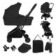 Lionelo Sia Flex Καρότσι Ταξιδίου 2 σε 1 έως 22kg Black Onyx
