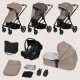 Lionelo Greet Καρότσι Βρεφικό 3 σε 1 έως 22kg Black Onyx