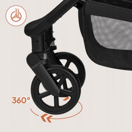 Lionelo Greet Καρότσι Βρεφικό 3 σε 1 έως 22kg Black Onyx