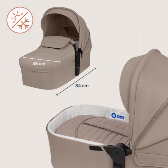 Lionelo Greet Καρότσι Βρεφικό 3 σε 1 έως 22kg Beige Taupe