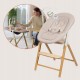 Lionelo Celia Set Ρηλάξ & Καρεκλάκι φαγητού 4 σε 1 White Natural Wood
