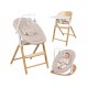 Lionelo Celia Set Ρηλάξ & Καρεκλάκι φαγητού 4 σε 1 White Natural Wood