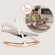 Lionelo Celia Set Ρηλάξ & Καρεκλάκι φαγητού 4 σε 1 White Natural Wood