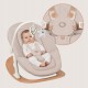 Lionelo Celia Set Ρηλάξ & Καρεκλάκι φαγητού 4 σε 1 White Natural Wood