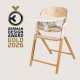 Lionelo Celia Set Ρηλάξ & Καρεκλάκι φαγητού 4 σε 1 White Natural Wood