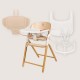 Lionelo Celia Set Ρηλάξ & Καρεκλάκι φαγητού 4 σε 1 White Natural Wood
