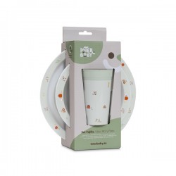 Interbaby Granja Koala Παιδικό Σετ Φαγητού 3 τεμ Green
