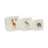 Interbaby Jirafa Savanna Σετ 3 Δοχείων Φαγητού (Lunch Boxes) Beige