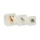 Interbaby Jirafa Savanna Σετ 3 Δοχείων Φαγητού (Lunch Boxes) Beige