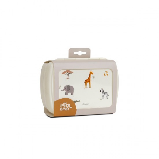 Interbaby Lunch Box Savana με Αφαιρούμενο Διαχωριστικό 700ml Μπεζ