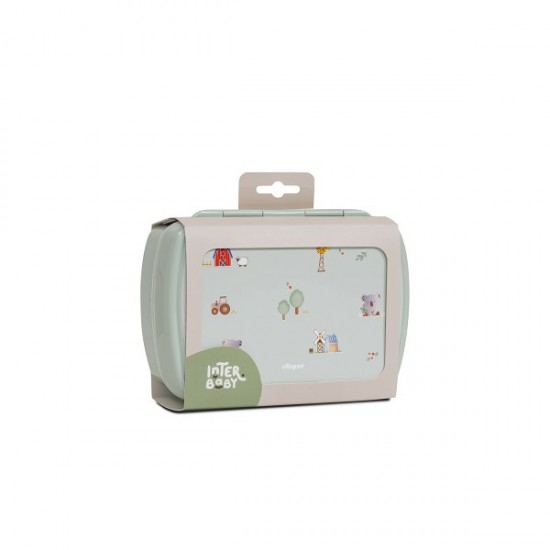 Interbaby Lunch Box Koala με Αφαιρούμενο Διαχωριστικό 700ml Green