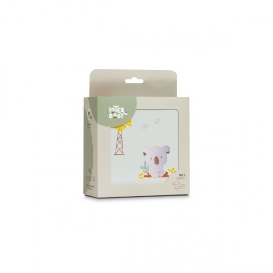 Interbaby Koala Σετ 3 Δοχείων Φαγητού (Lunch Boxes) Green