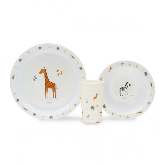 Interbaby Savanna Σετ Φαγητού 3 Τεμαχίων Μπεζ