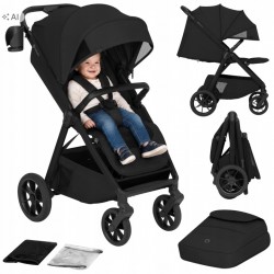 Lionelo Bett Καρότσι Ταξιδίου έως 22kg Με Dri-Seat & ThermBag Black Onyx