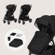 Lionelo Bett Καρότσι Ταξιδίου έως 22kg Με Dri-Seat & ThermBag Black Onyx