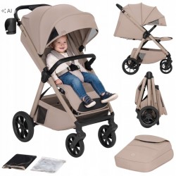 Lionelo Bett Καρότσι Ταξιδίου έως 22kg Με Dri-Seat & ThermBag Beige Sand