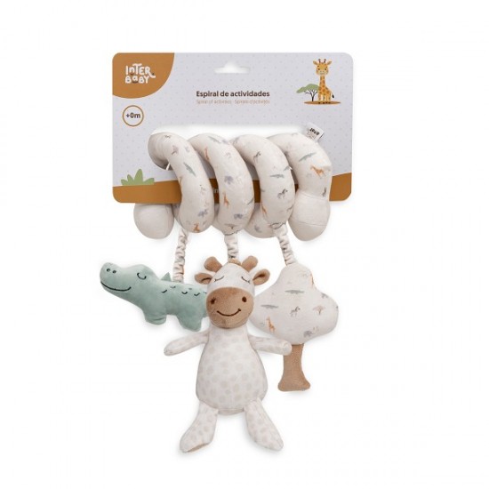 Interbaby Jirafa Savanna Σπιράλ Δραστηριοτήτων Beige